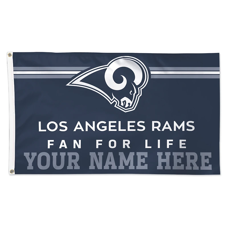 WinCraft Los Angeles Rams 3' x 5' One-Sided Deluxe Personalized Flag