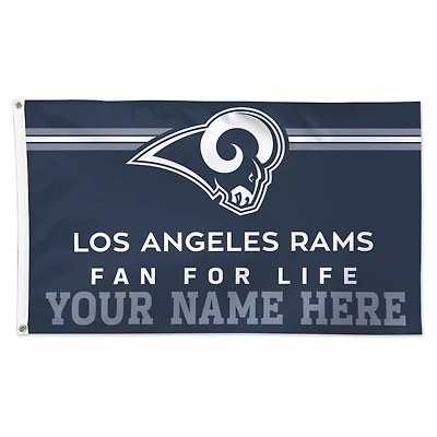 WinCraft Los Angeles Rams 3' x 5' One-Sided Deluxe Personalized Flag
