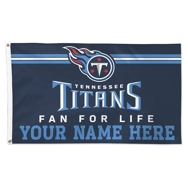WinCraft Tennessee Titans 3' x 5' One-Sided Deluxe Personalized Flag