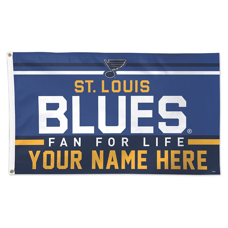 WinCraft St. Louis Blues 3' x 5' One-Sided Deluxe Personalized Flag