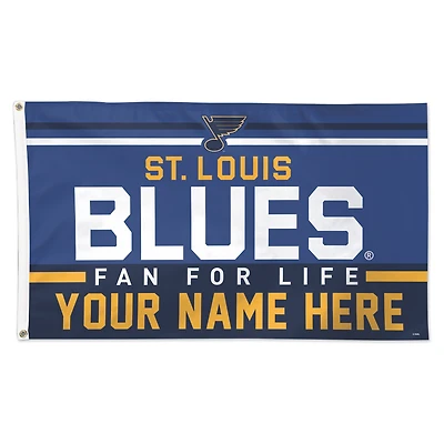 WinCraft St. Louis Blues 3' x 5' One-Sided Deluxe Personalized Flag