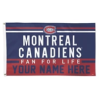 WinCraft Montreal Canadiens 3' x 5' One-Sided Deluxe Personalized Flag