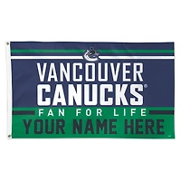 WinCraft Vancouver Canucks 3' x 5' One-Sided Deluxe Personalized Flag