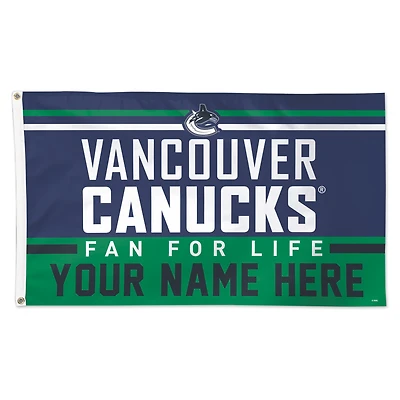 WinCraft Vancouver Canucks 3' x 5' One-Sided Deluxe Personalized Flag