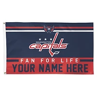 WinCraft Washington Capitals 3' x 5' One-Sided Deluxe Personalized Flag