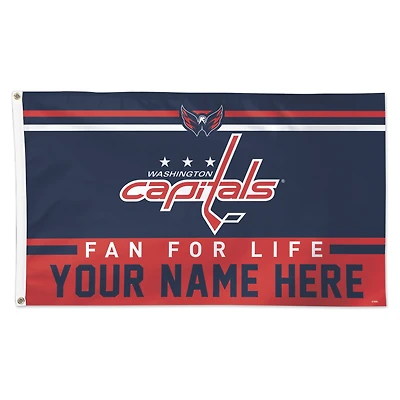 WinCraft Washington Capitals 3' x 5' One-Sided Deluxe Personalized Flag