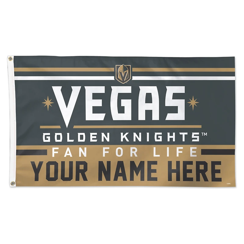 WinCraft Vegas Golden Knights 3' x 5' One-Sided Deluxe Personalized Flag