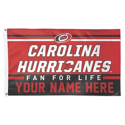 WinCraft Carolina Hurricanes 3' x 5' One-Sided Deluxe Personalized Flag