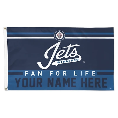 WinCraft Winnipeg Jets 3' x 5' One-Sided Deluxe Personalized Flag