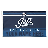 WinCraft Winnipeg Jets 3' x 5' One-Sided Deluxe Personalized Flag