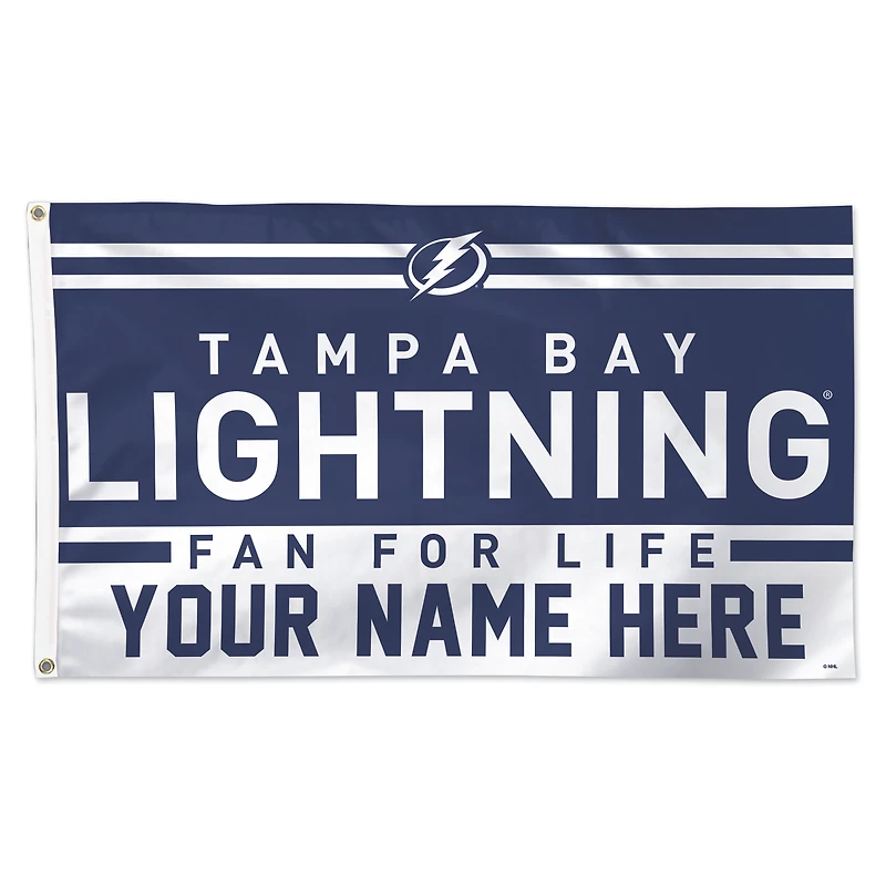 WinCraft Tampa Bay Lightning 3' x 5' One-Sided Deluxe Personalized Flag