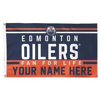 WinCraft Edmonton Oilers 3' x 5' One-Sided Deluxe Personalized Flag