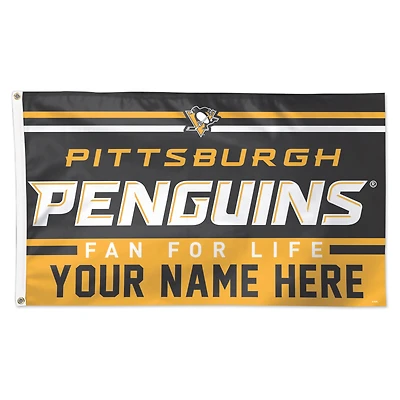 WinCraft Pittsburgh Penguins 3' x 5' One-Sided Deluxe Personalized Flag