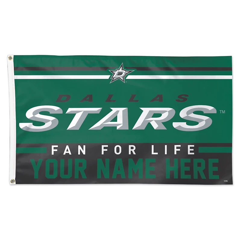 WinCraft Dallas Stars 3' x 5' One-Sided Deluxe Personalized Flag