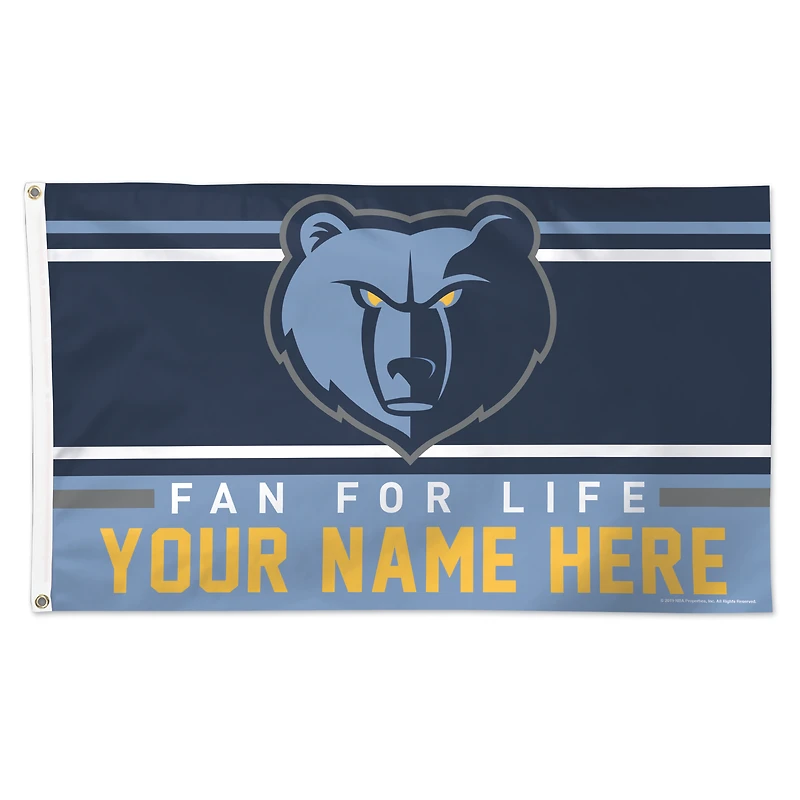 WinCraft Memphis Grizzlies 3' x 5' One-Sided Deluxe Personalized Flag