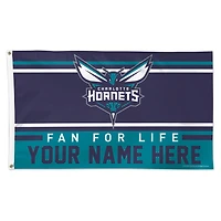 WinCraft Charlotte Hornets 3' x 5' One-Sided Deluxe Personalized Flag
