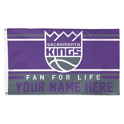 WinCraft Sacramento Kings 3' x 5' One-Sided Deluxe Personalized Flag