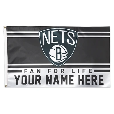 WinCraft Brooklyn Nets 3' x 5' One-Sided Deluxe Personalized Flag