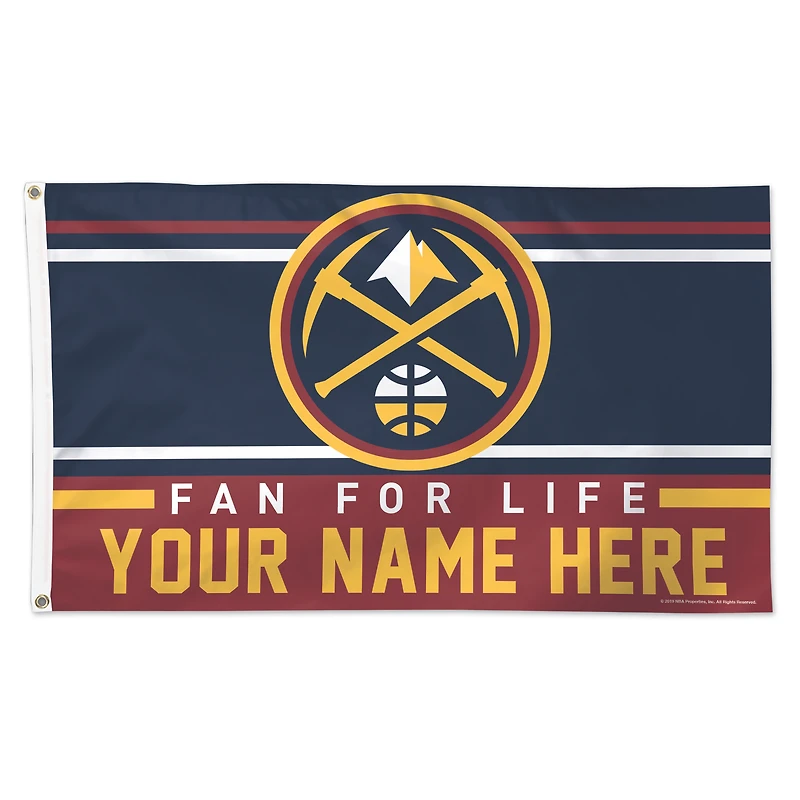 WinCraft Denver Nuggets 3' x 5' One-Sided Deluxe Personalized Flag