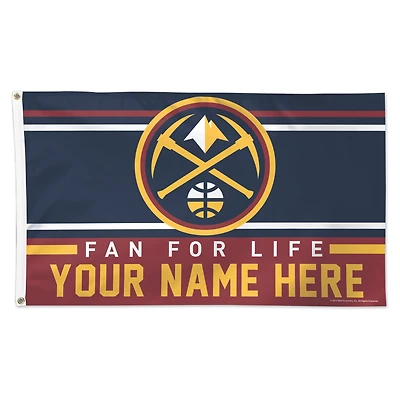 WinCraft Denver Nuggets 3' x 5' One-Sided Deluxe Personalized Flag