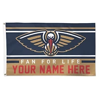 WinCraft New Orleans Pelicans 3' x 5' One-Sided Deluxe Personalized Flag