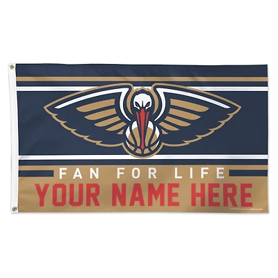 WinCraft New Orleans Pelicans 3' x 5' One-Sided Deluxe Personalized Flag