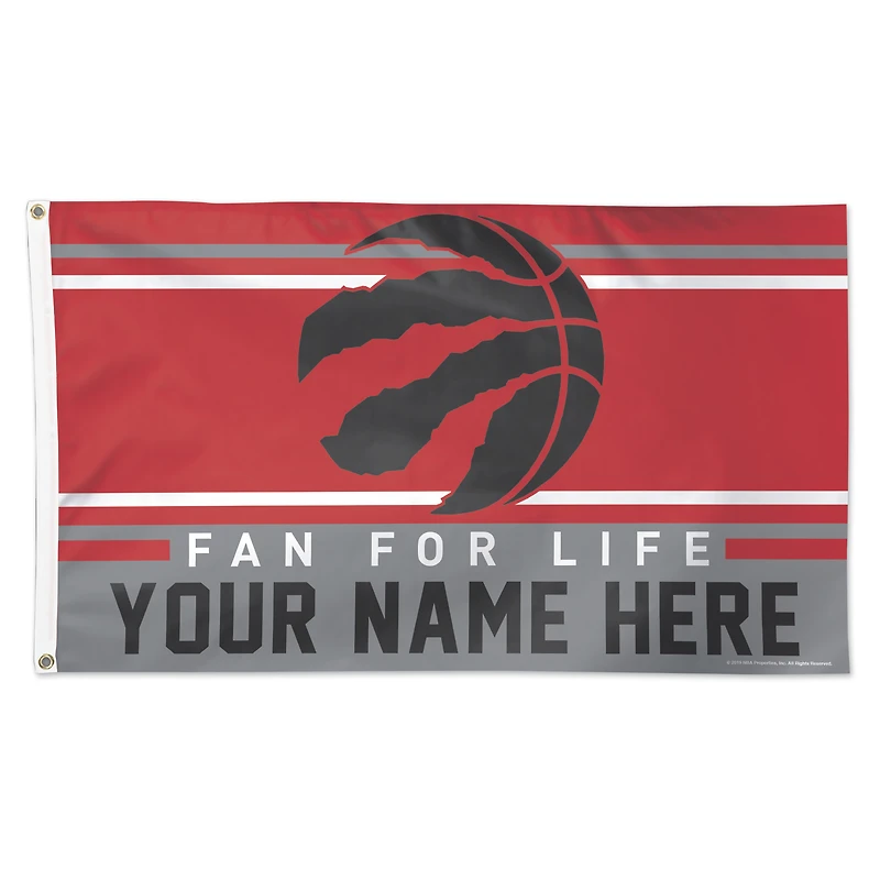 WinCraft Toronto Raptors 3' x 5' One-Sided Deluxe Personalized Flag