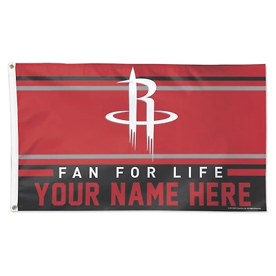 WinCraft Houston Rockets 3' x 5' One-Sided Deluxe Personalized Flag