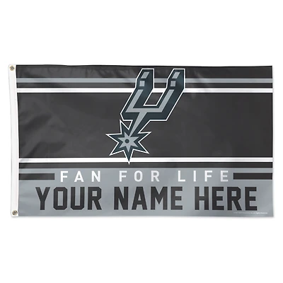 WinCraft San Antonio Spurs 3' x 5' One-Sided Deluxe Personalized Flag