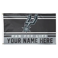 WinCraft San Antonio Spurs 3' x 5' One-Sided Deluxe Personalized Flag