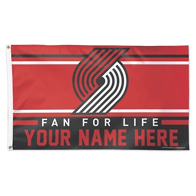 WinCraft Portland Trail Blazers 3' x 5' One-Sided Deluxe Personalized Flag