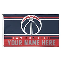 WinCraft Washington Wizards 3' x 5' One-Sided Deluxe Personalized Flag