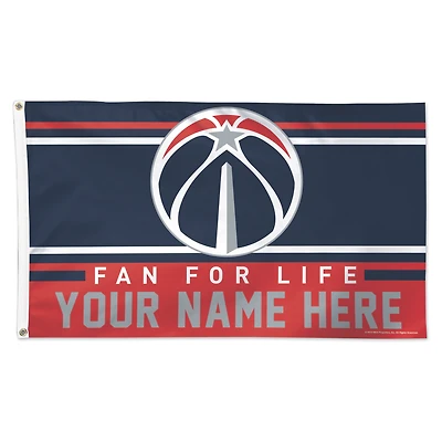 WinCraft Washington Wizards 3' x 5' One-Sided Deluxe Personalized Flag