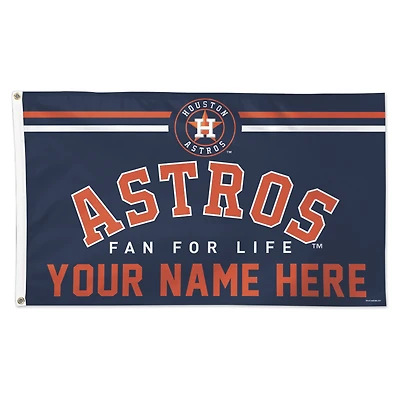 WinCraft Houston Astros 3' x 5' One-Sided Deluxe Personalized Flag