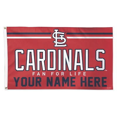 WinCraft St. Louis Cardinals 3' x 5' One-Sided Deluxe Personalized Flag