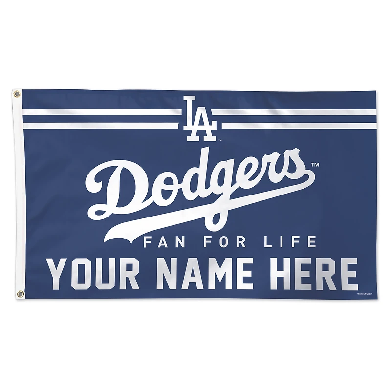 WinCraft Los Angeles Dodgers 3' x 5' One-Sided Deluxe Personalized Flag
