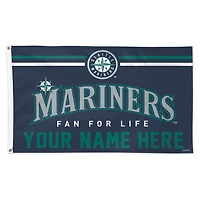 WinCraft Seattle Mariners 3' x 5' One-Sided Deluxe Personalized Flag