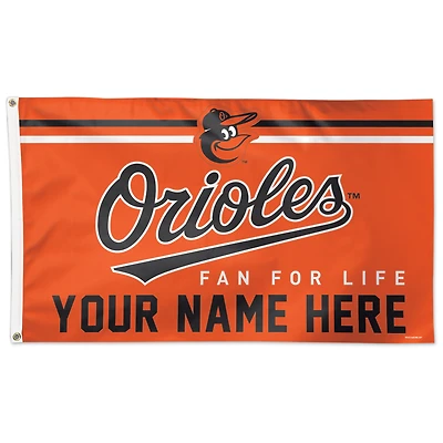 WinCraft Baltimore Orioles 3' x 5' One-Sided Deluxe Personalized Flag