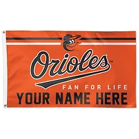 WinCraft Baltimore Orioles 3' x 5' One-Sided Deluxe Personalized Flag