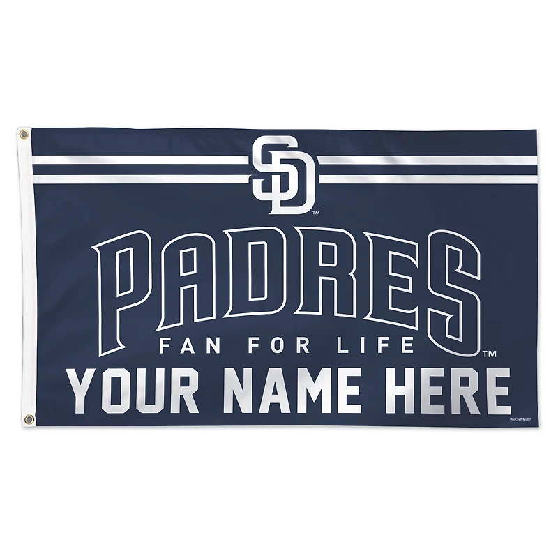 WinCraft San Diego Padres 3' x 5' One-Sided Deluxe Personalized Flag