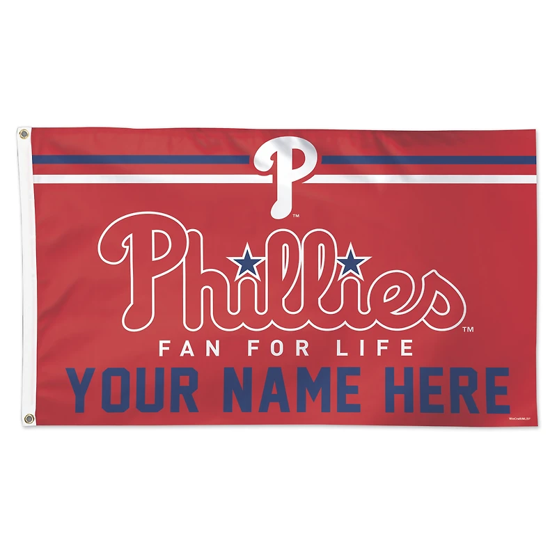 WinCraft Philadelphia Phillies 3' x 5' One-Sided Deluxe Personalized Flag