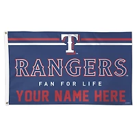 WinCraft Texas Rangers 3' x 5' One-Sided Deluxe Personalized Flag