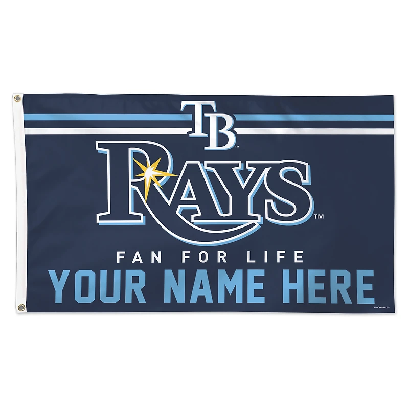 WinCraft Tampa Bay Rays 3' x 5' One-Sided Deluxe Personalized Flag