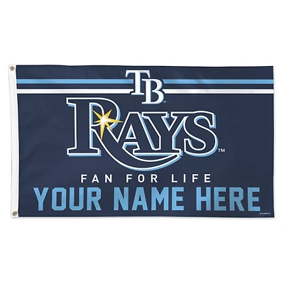 WinCraft Tampa Bay Rays 3' x 5' One-Sided Deluxe Personalized Flag