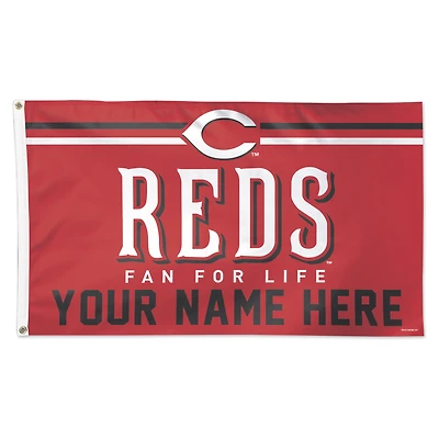 WinCraft Cincinnati Reds 3' x 5' One-Sided Deluxe Personalized Flag