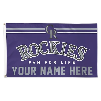 WinCraft Colorado Rockies 3' x 5' One-Sided Deluxe Personalized Flag