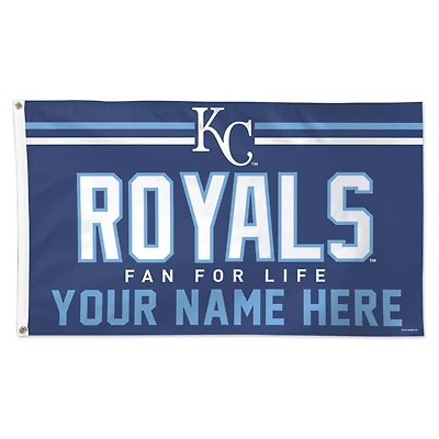 WinCraft Kansas City Royals 3' x 5' One-Sided Deluxe Personalized Flag