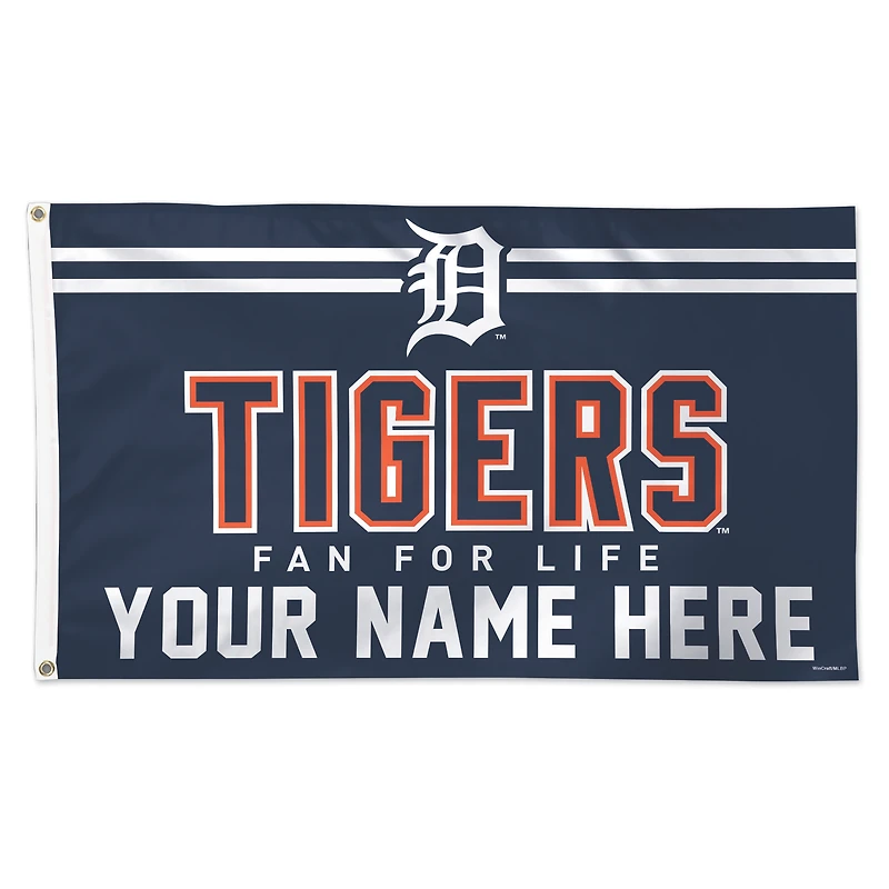WinCraft Detroit Tigers 3' x 5' One-Sided Deluxe Personalized Flag