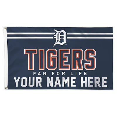 WinCraft Detroit Tigers 3' x 5' One-Sided Deluxe Personalized Flag
