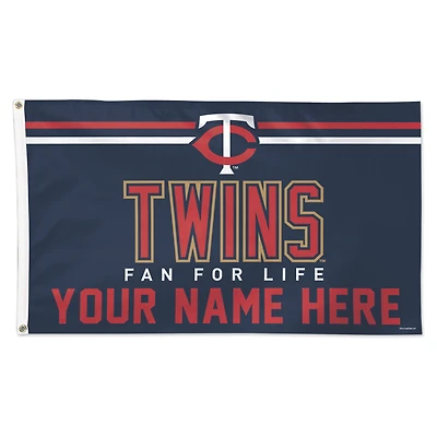 WinCraft Minnesota Twins 3' x 5' One-Sided Deluxe Personalized Flag